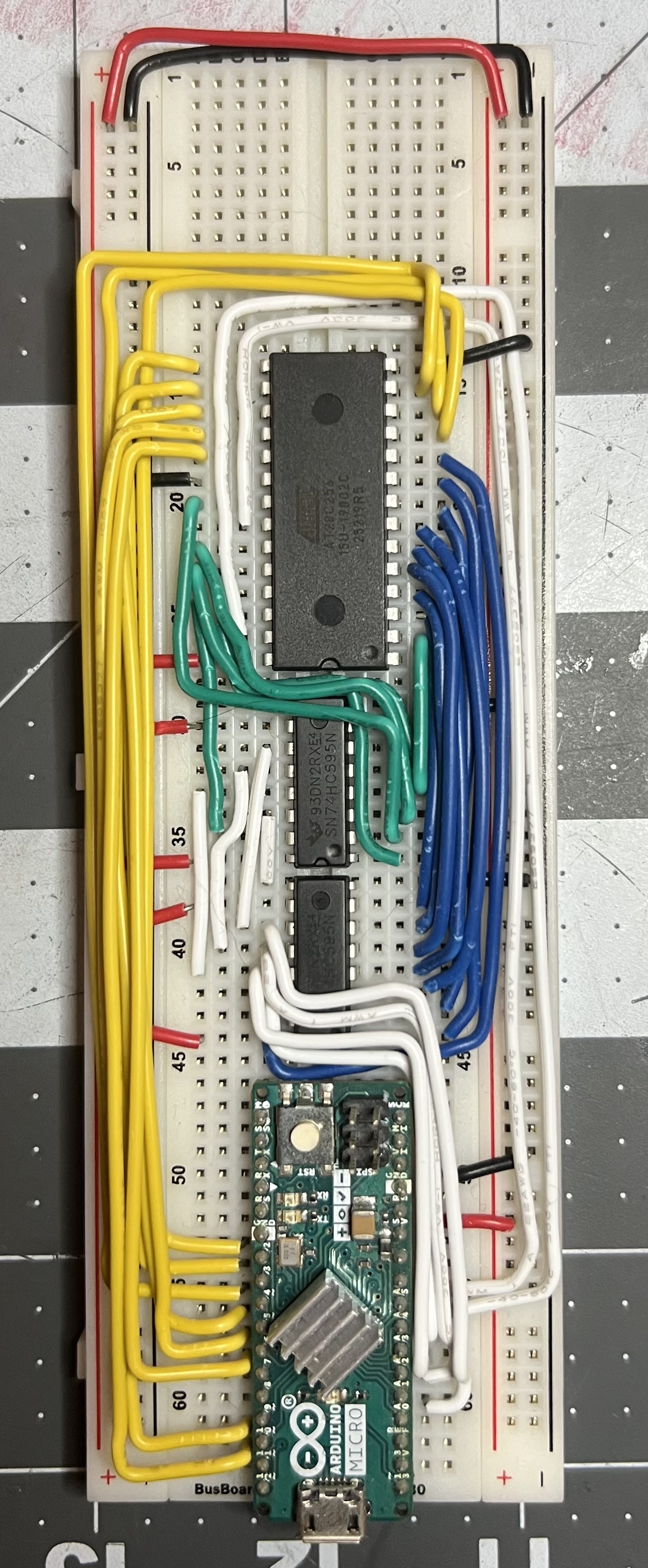EEPROM programmer for writing machine code to the EEPROM chip